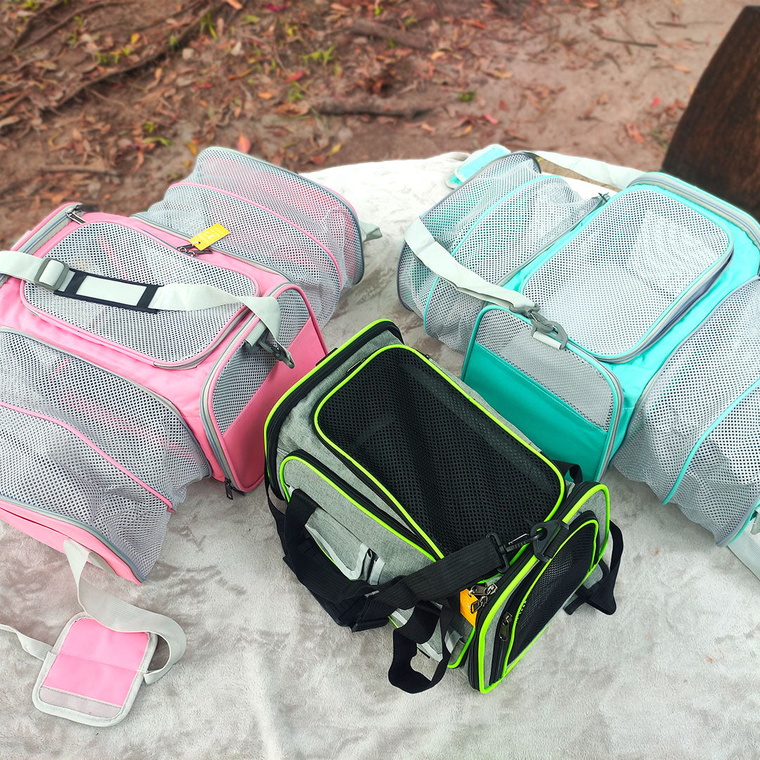 maletín expandible porta mascota, bolso para gato, perro APROBADO POR AEROLÍNEA