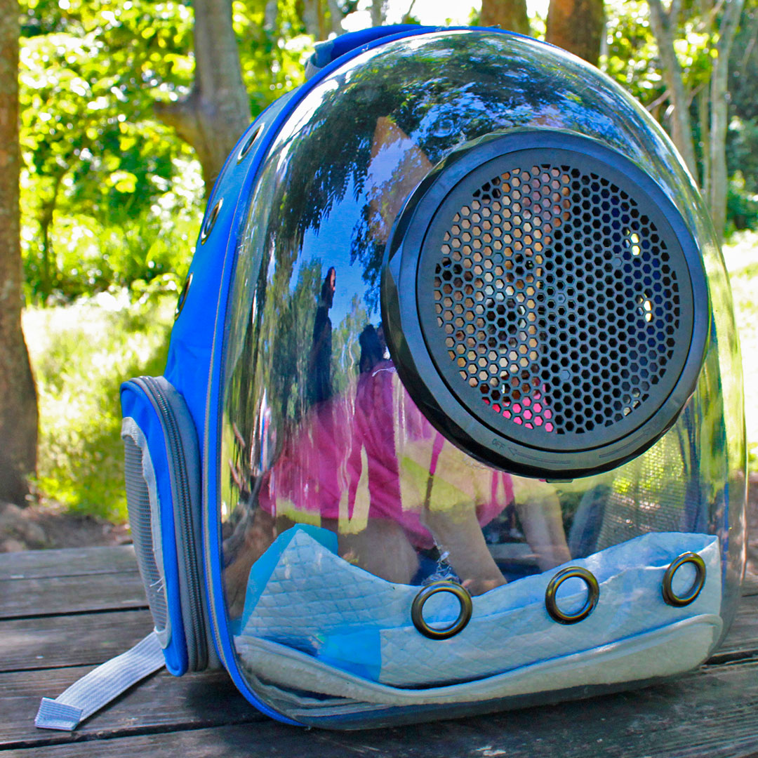 mochila espacial para gato, perro, conejo - versión expandible mochila porta mascota