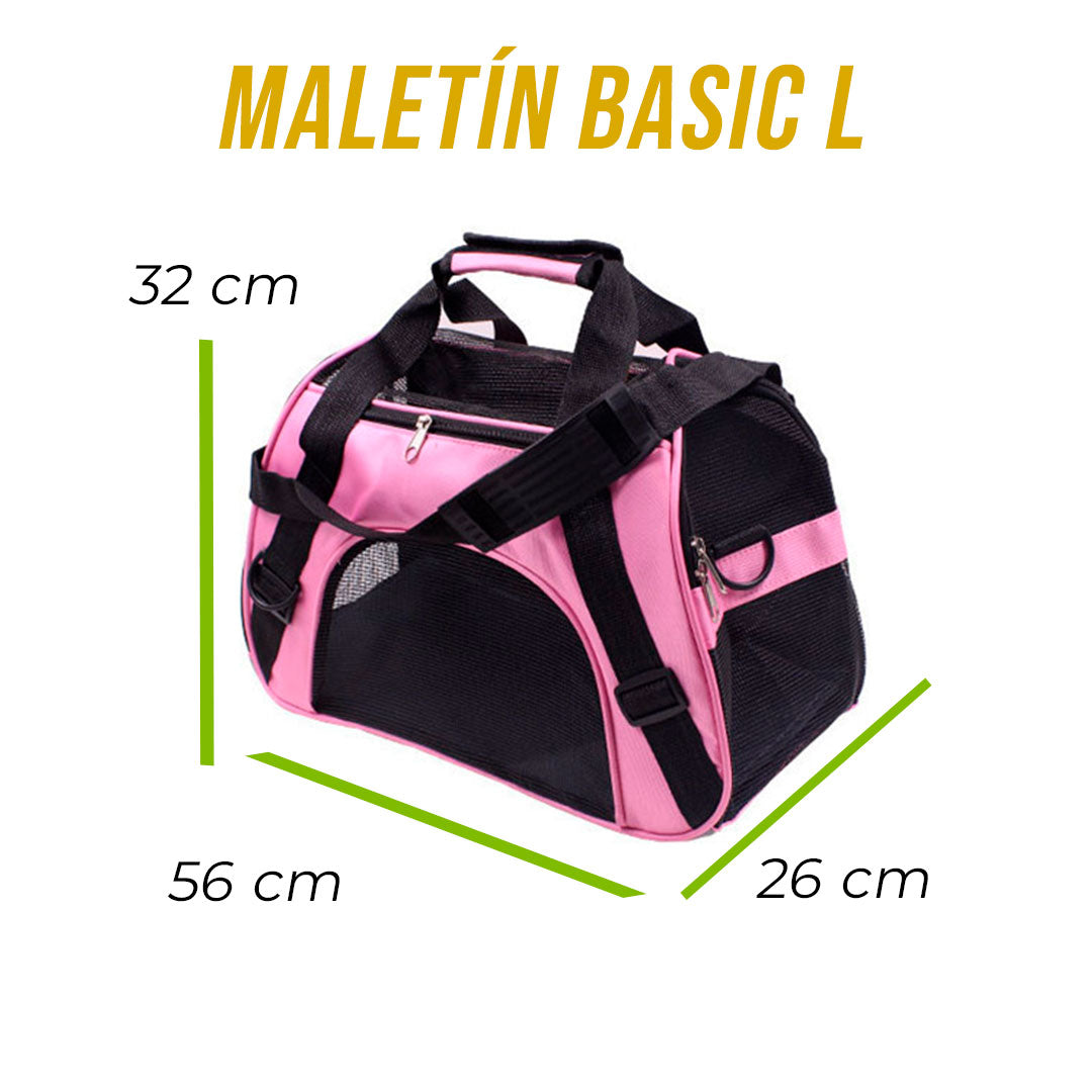 maletín basic L para mascota, perro o gato, bolso para gato, portamascota